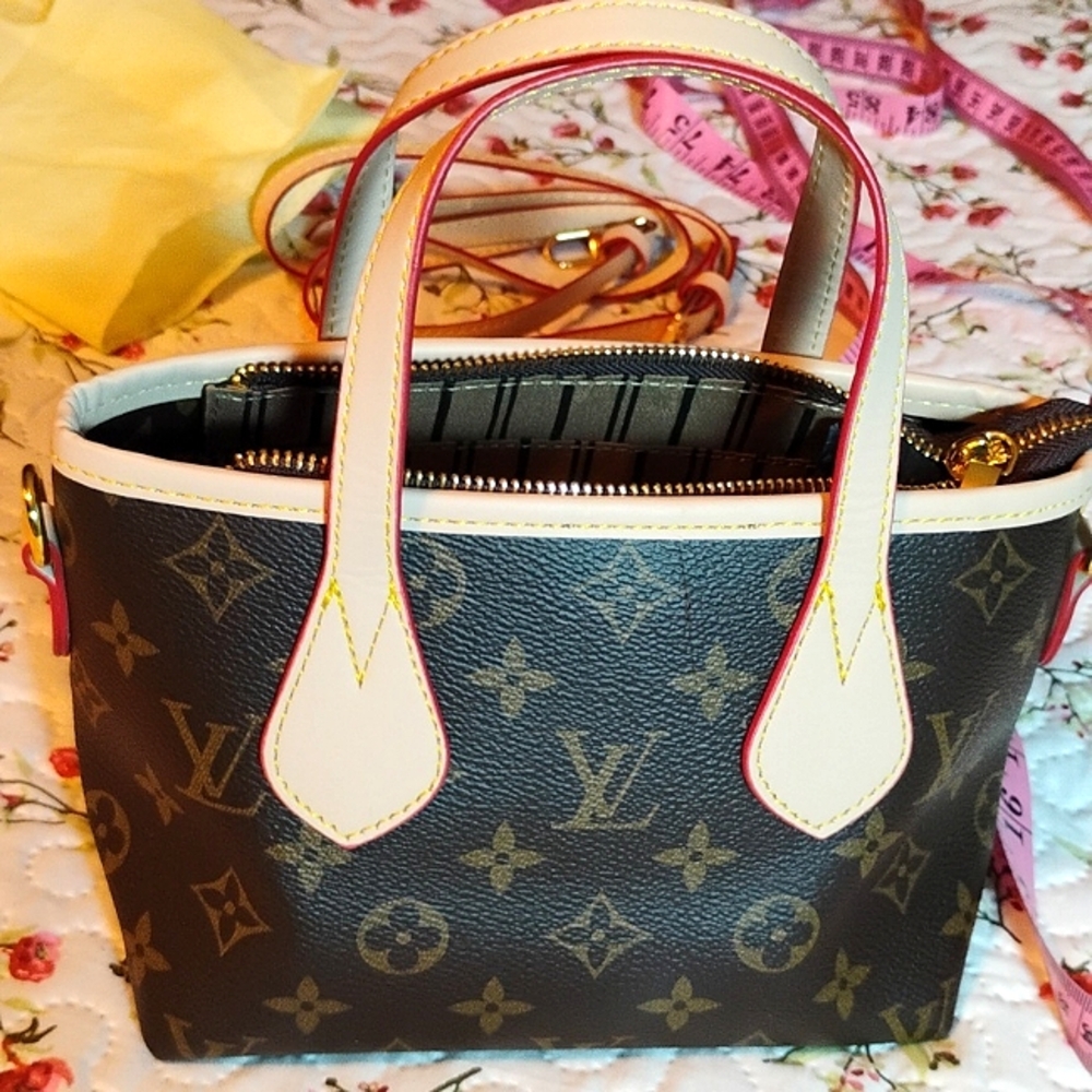 Inspired Monogram Crossbody Bag with Adjustable Strap - Picture 4 of 6